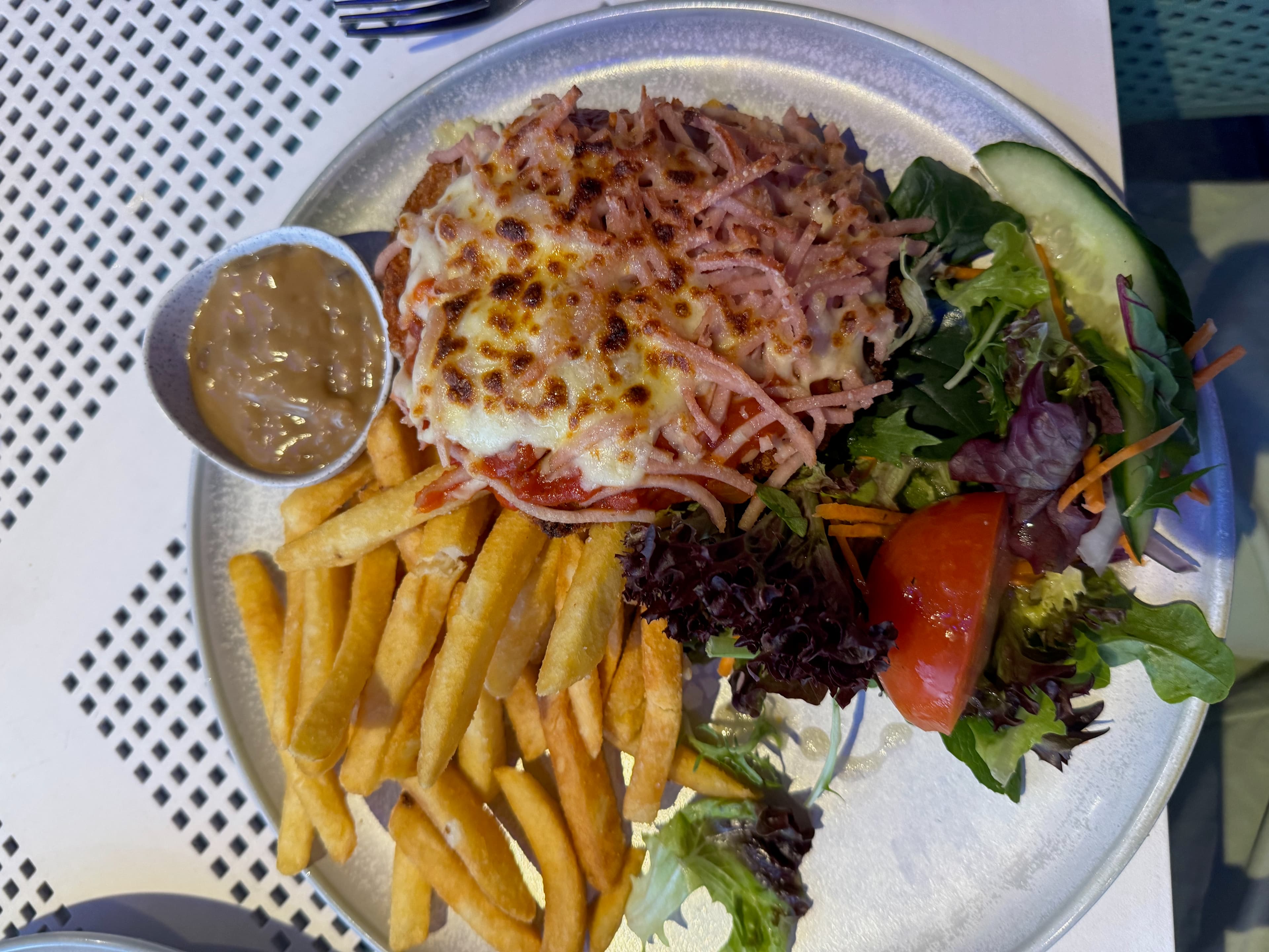 Chicken parmi from Seacliff Hotel