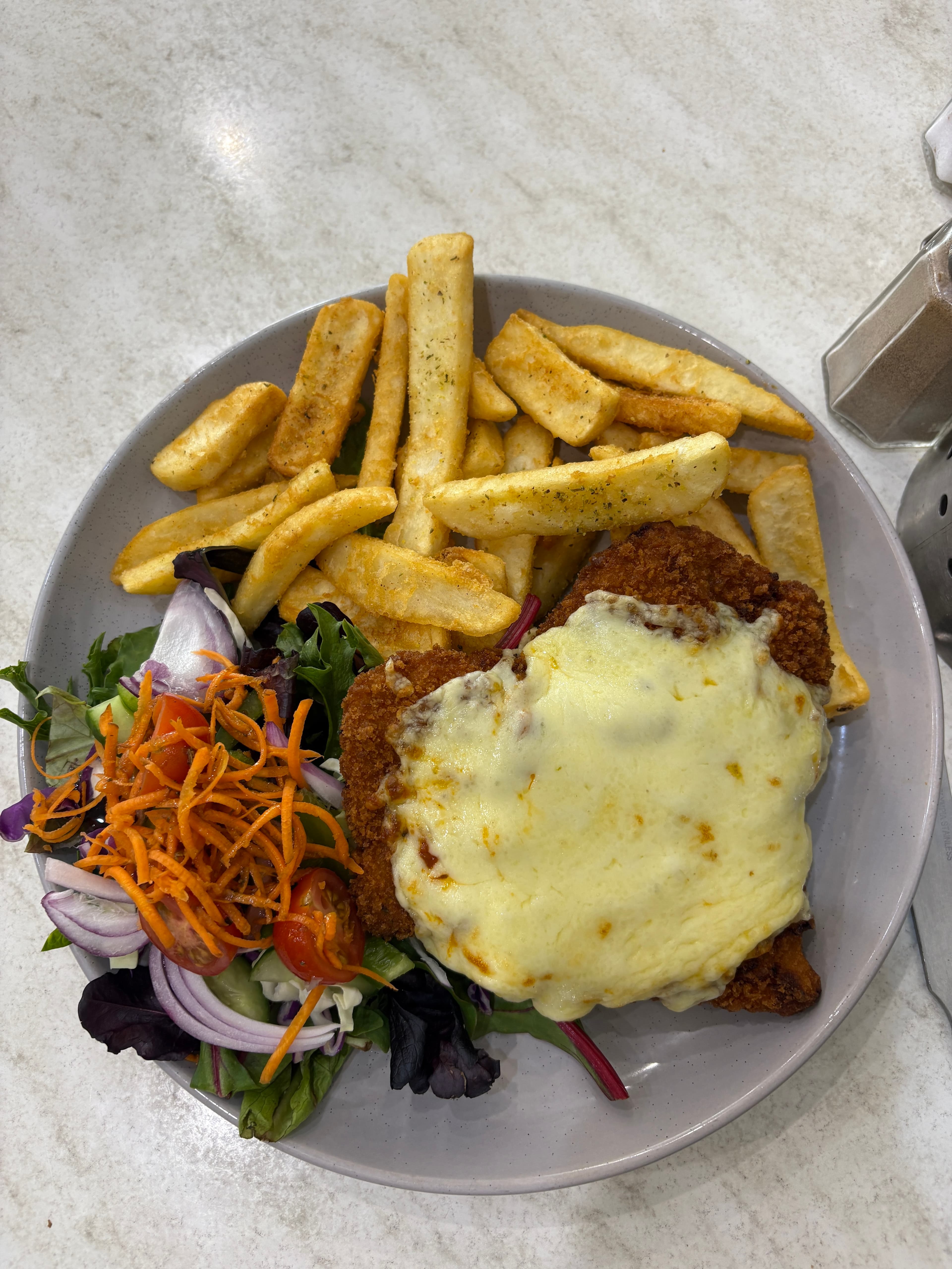 Chicken parmi from The Highlands Classic Cafe